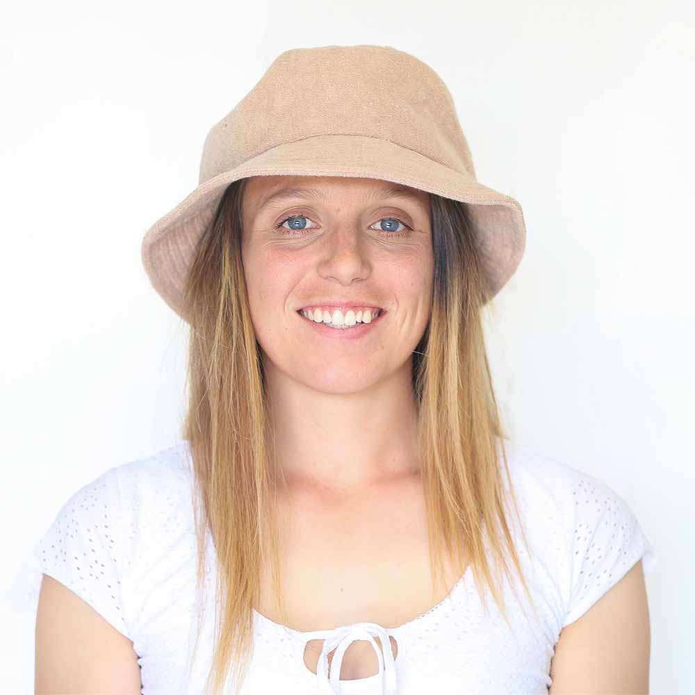 BOB BEIGE TOWELLING HAT SPF 50