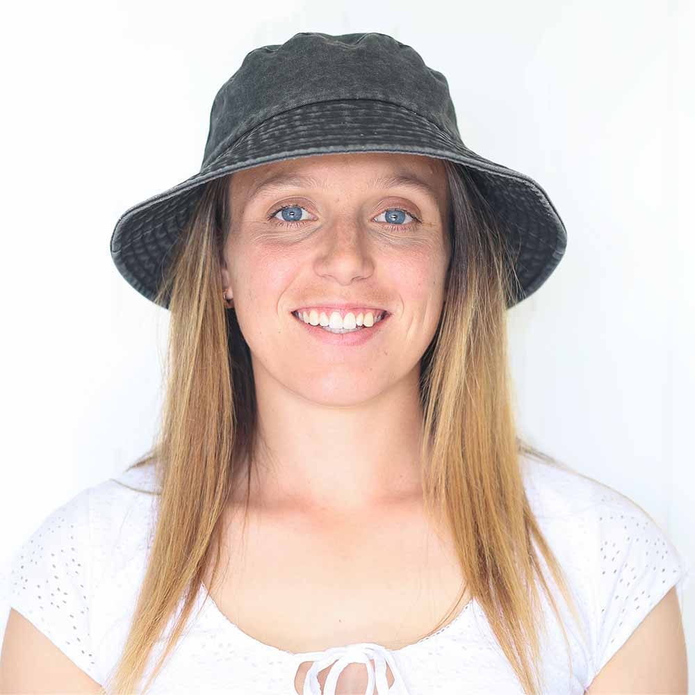 Stonewash Black Bucket Hat