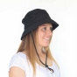 BLACK BUCKET HAT