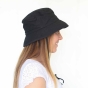 BLACK BUCKET HAT